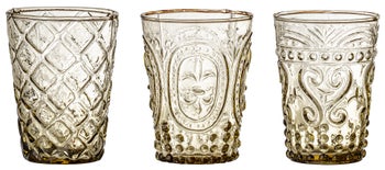 Szklanki Lassi (3-set) 250 ml transparentne brązowe – obraz-1