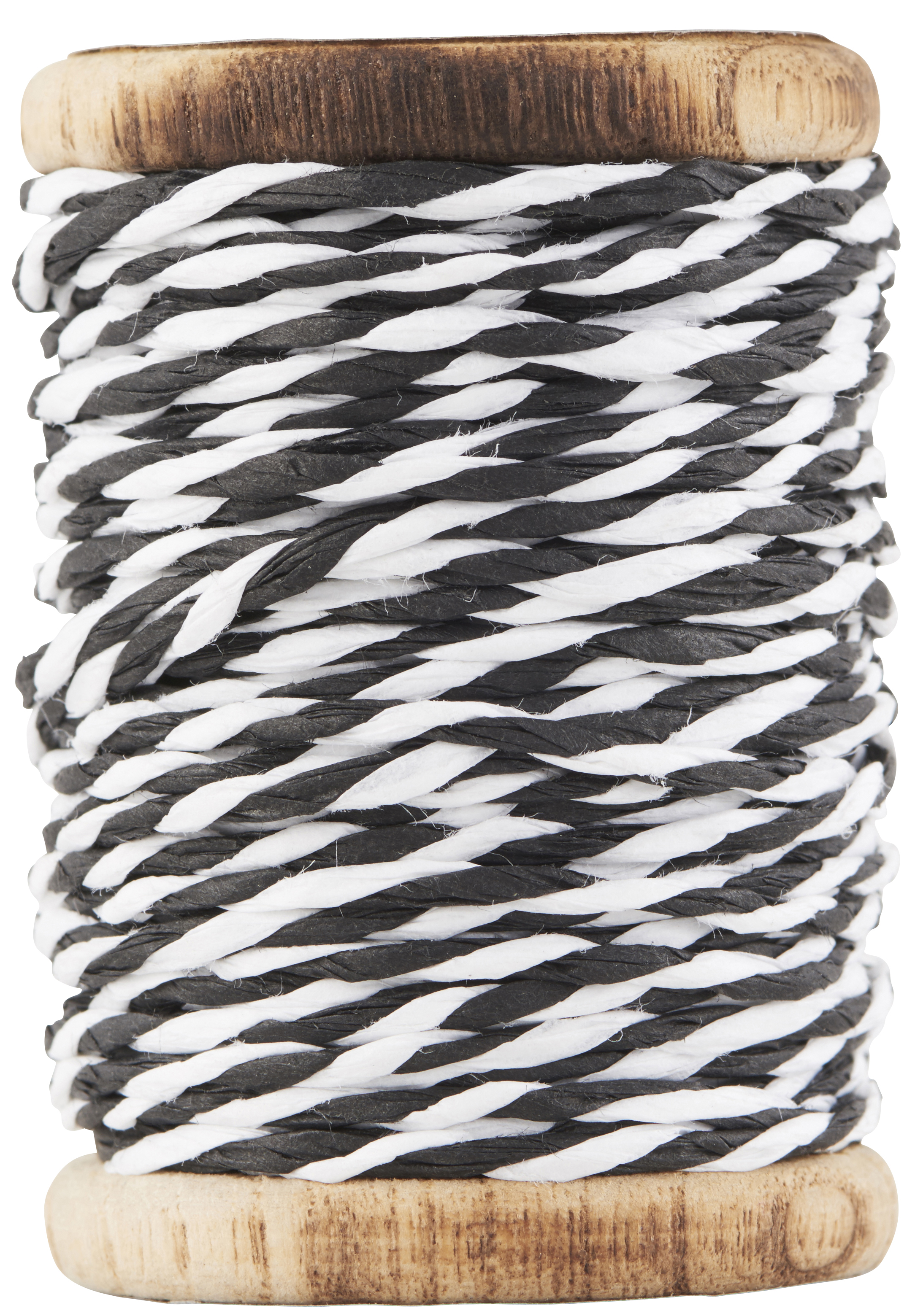 Sznurek do pakowania prezentów Twisted 20 m biało-czarny – obraz-1