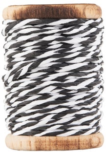 Sznurek do pakowania prezentów Twisted 20 m biało-czarny – obraz-1