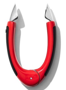 Szypułkownik do truskawek i pomidorów stalowy czarno - czerwony – grafika-1.