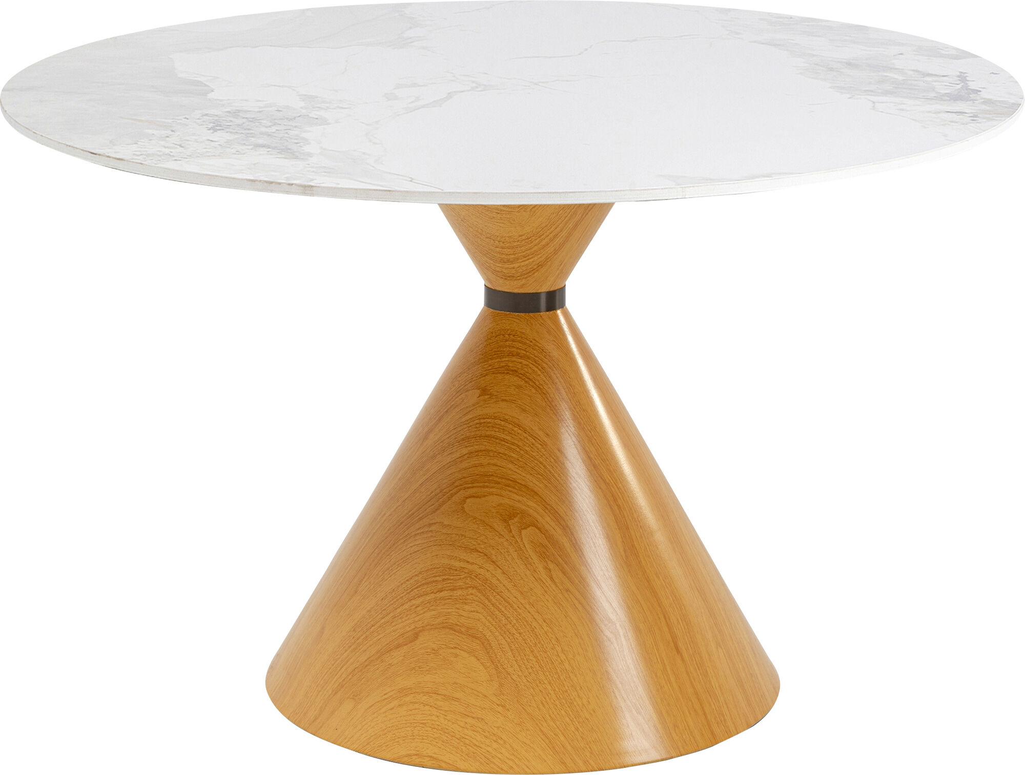 Mesa Cono Keramik Roble Ø120cm – Imagen-1.