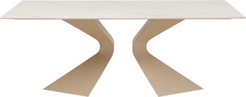 Matbord Gloria - Bord i Glaserat stengods/Greige 200x100cm – bild-1.