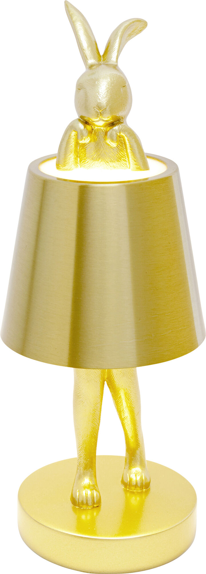 Animal Rabbit LED pöytävalaisin, kulta, 29cm – kuva-1.