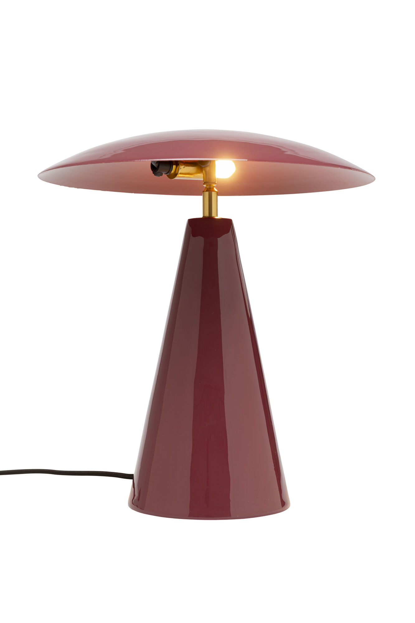 Lampa stołowa Fungo Flat malinowa 33cm – obraz-1