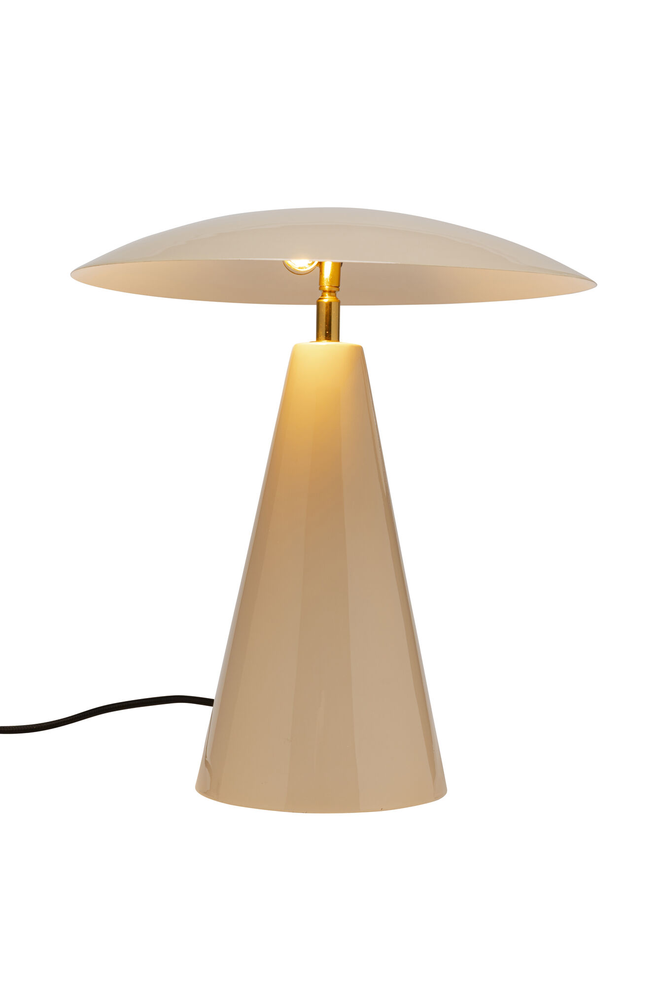 Lampa stołowa Fungo Flat kremowa 33cm – obraz-1