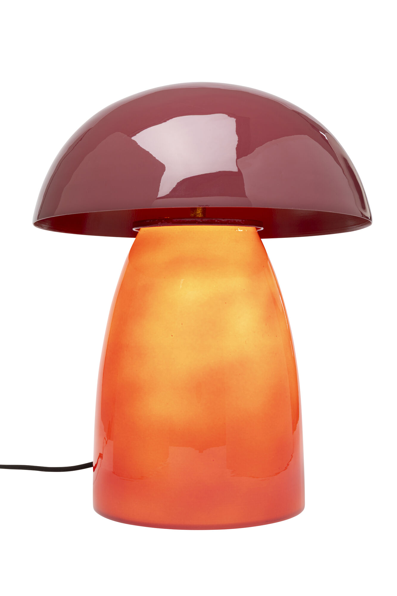 Lampa stołowa Fungo malinowa 37cm – obraz-1