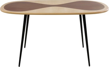 Masa Petal Nature Negru 150x90 cm – imagine-1.