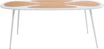 Fehér Natúr Petal Asztal 200x100cm – kép-1.