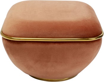 Taboret Aperitivo 53x36 cm różowo-złoty – obraz-1