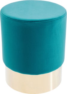 Cherry rahi, jakkara, sinivihreä/messinki Ø35cm – kuva-1.