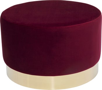 Taboret Cherry Ø55 cm bordowy – obraz-1