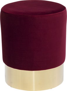 Taboret Cherry UK/USA Ø35 cm bordowy – obraz-1