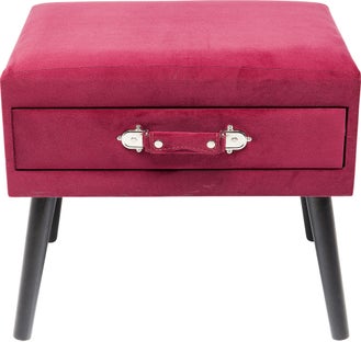 FOOT STOOL DRAWER RED – immagine-1.