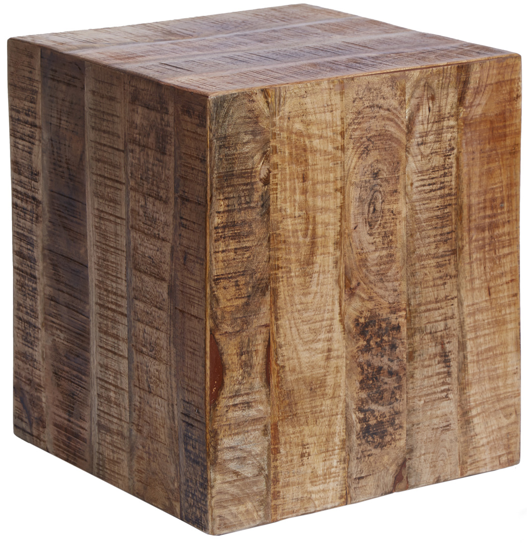 Taboret drewniany brązowy 40x40 cm – grafika-1.