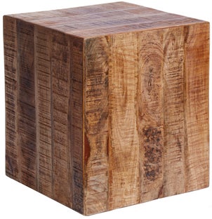 Taboret drewniany brązowy 40x40 cm – grafika-1.