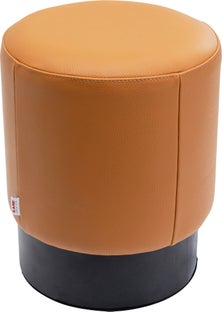 Taburet piele Cherry maro Ø36cm – imagine-1.