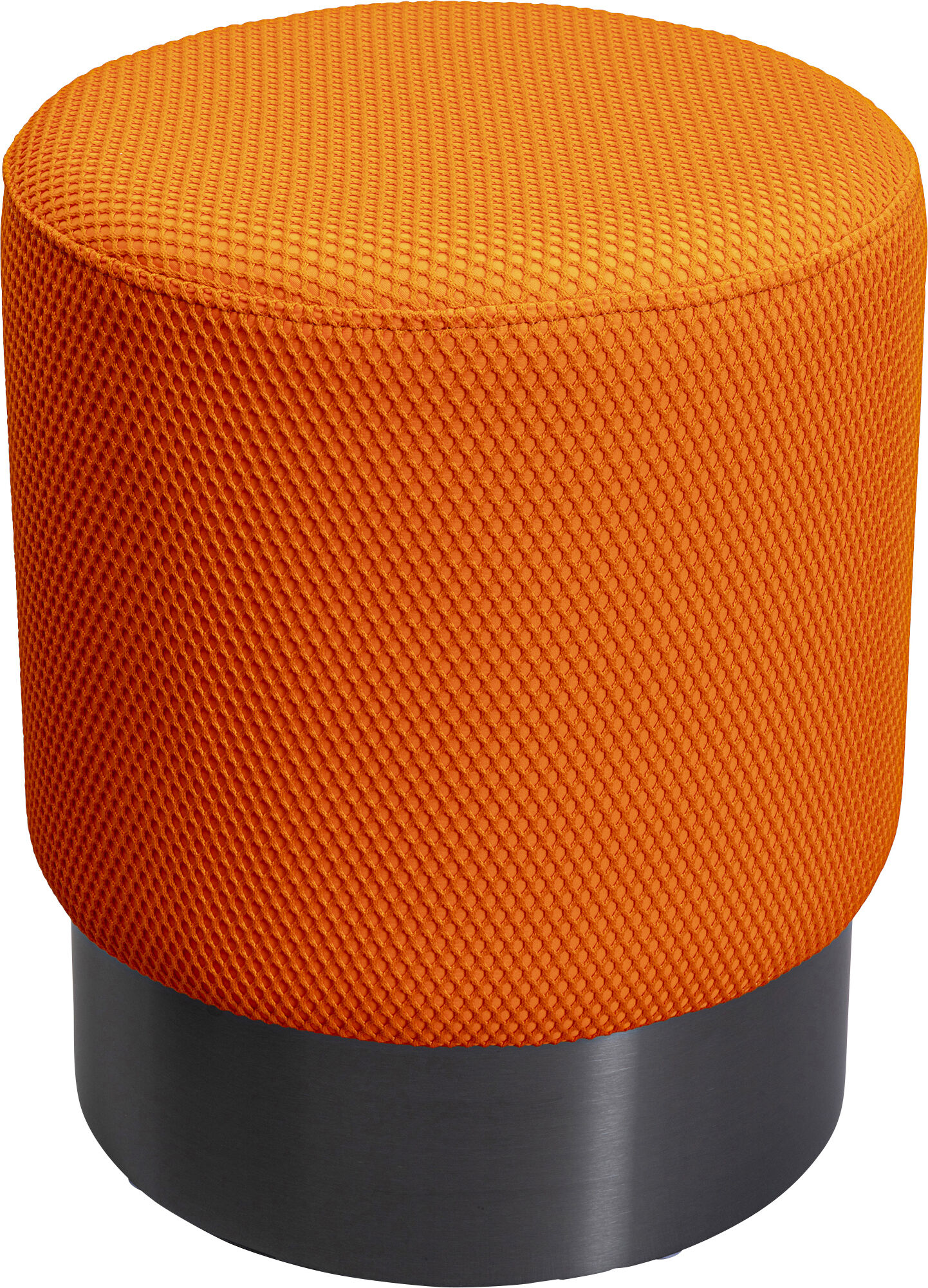 Taburete Jody Naranja Mesh Negro Ø35cm – Imagen-1.