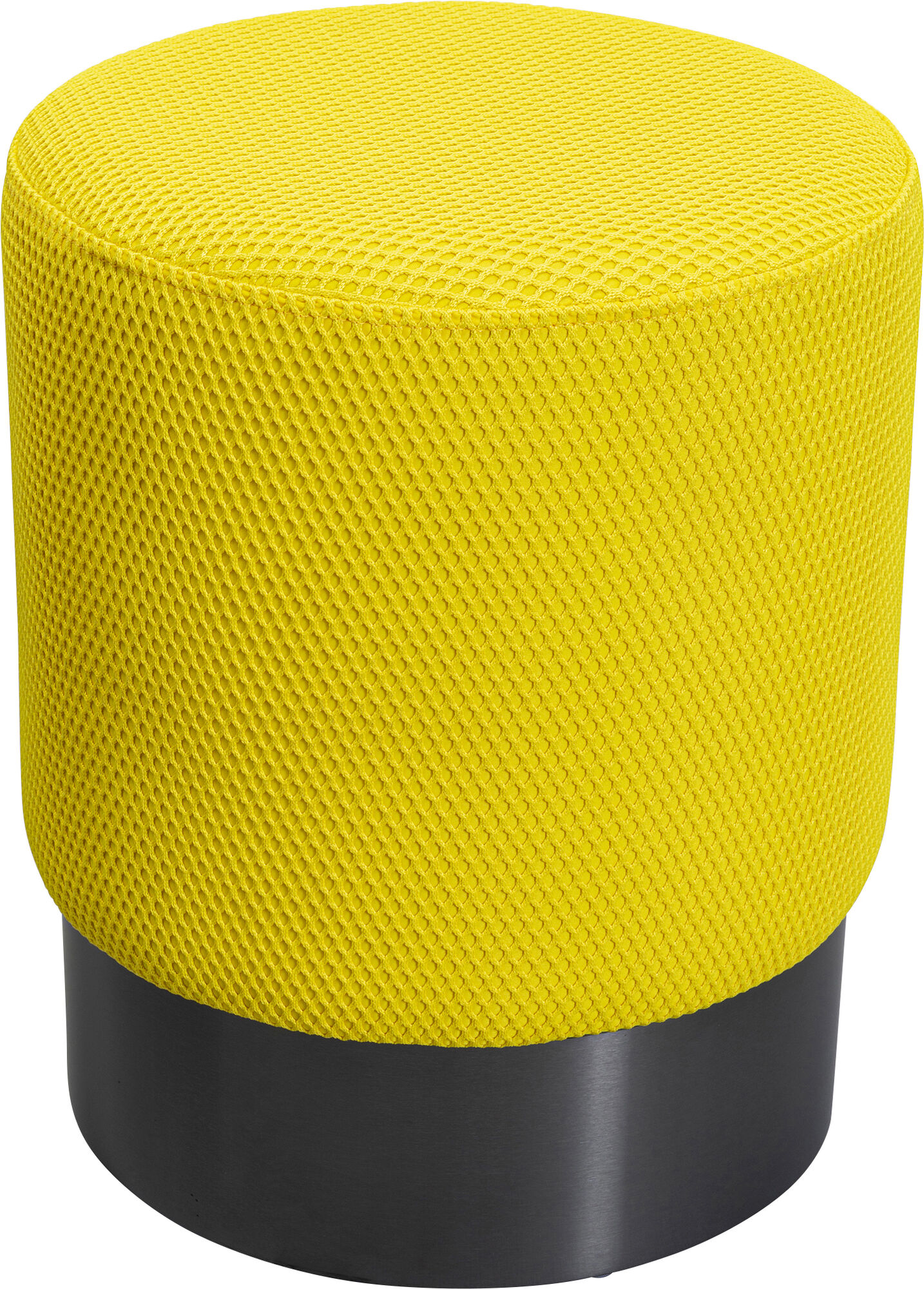 Taburete Jody Amarillo Mesh Negro Ø35cm – Imagen-1.