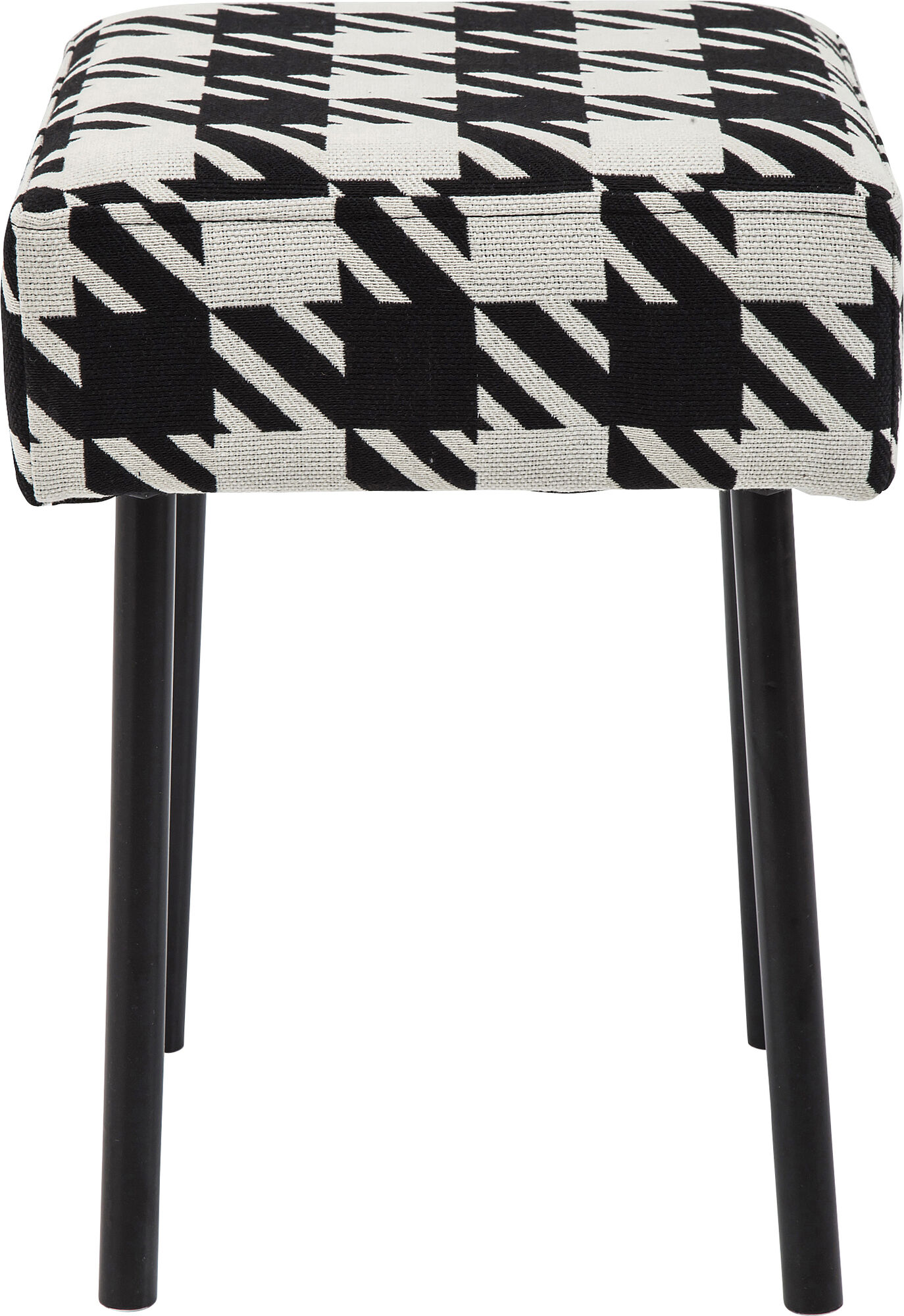 Taboret Pepita 32x45 cm czarno-biały – obraz-1