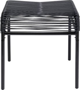 Taboret - podnóżek ogrodowy czarny 40x40 cm  – obraz-1