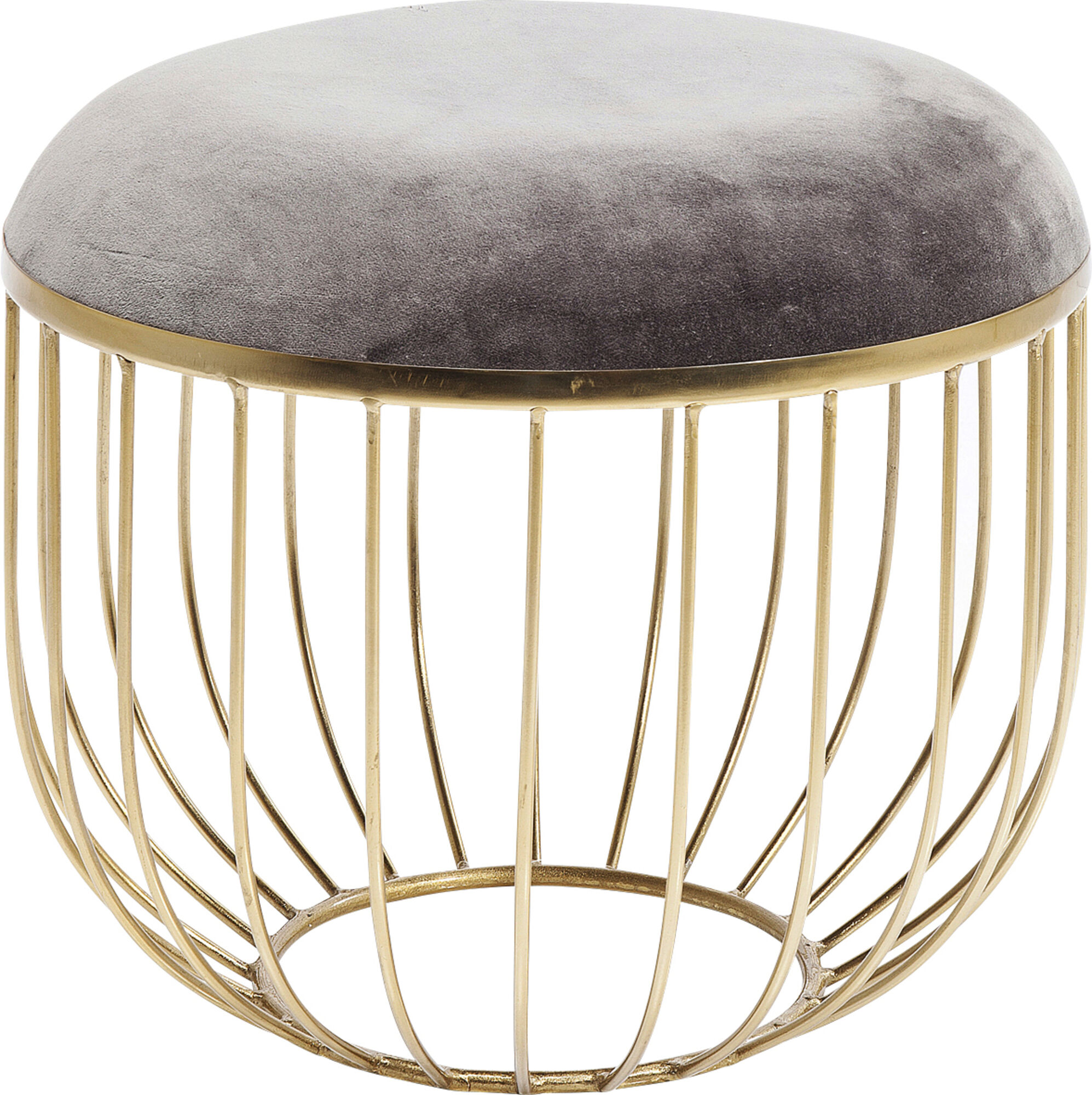 Taboret St Barth Ø45x40 cm szary – obraz-1