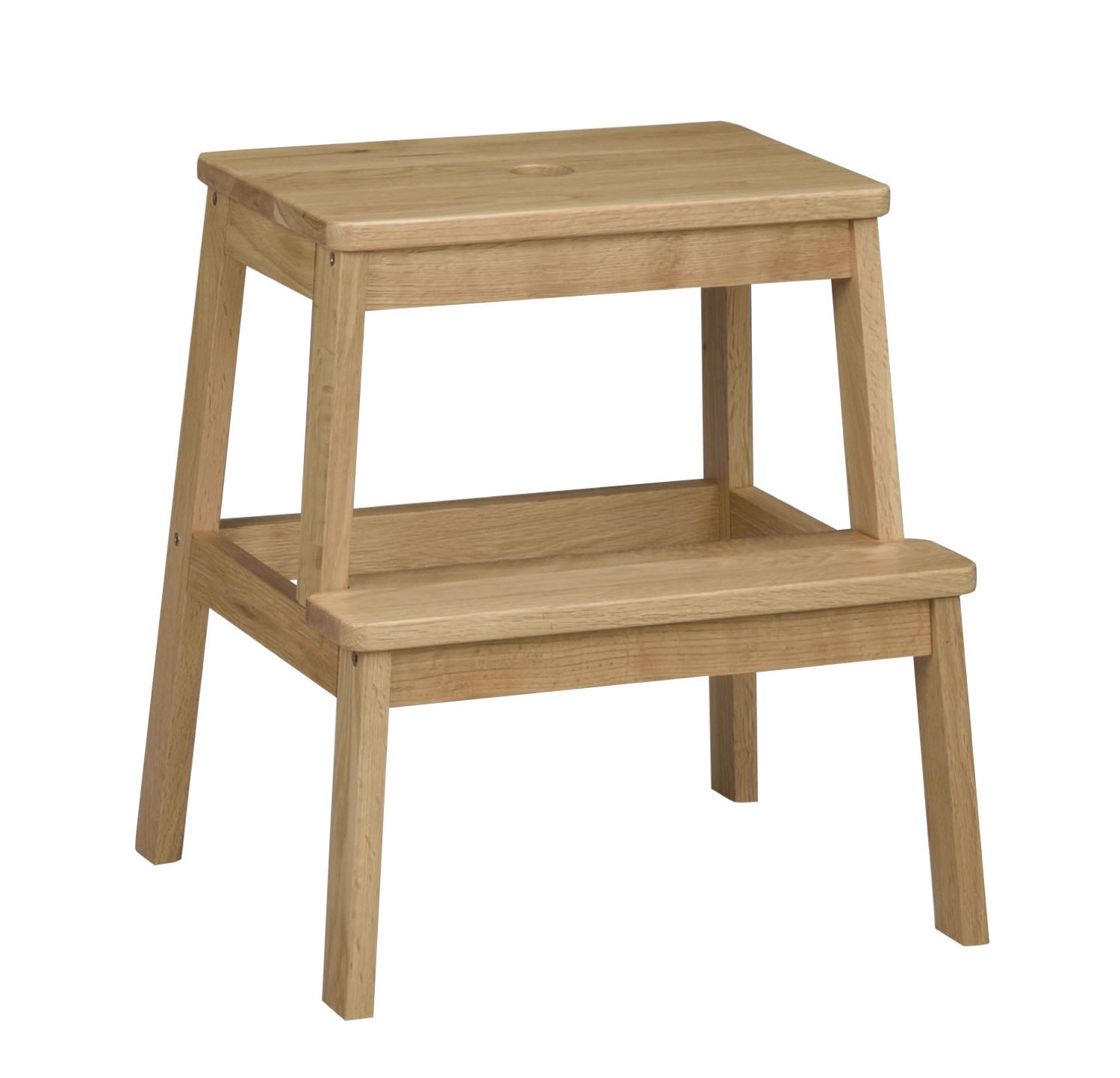 Taboret ze stopniem Methro 43x47 cm naturalny – obraz-1