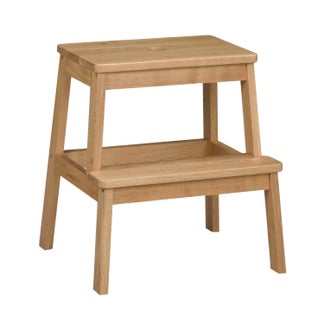Taboret ze stopniem Methro 43x47 cm naturalny – obraz-1