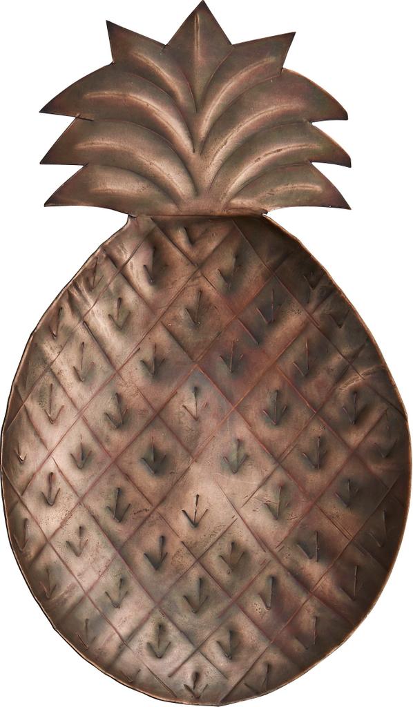 Taca Ananas 14x23 cm antyczny brąz – obraz-1