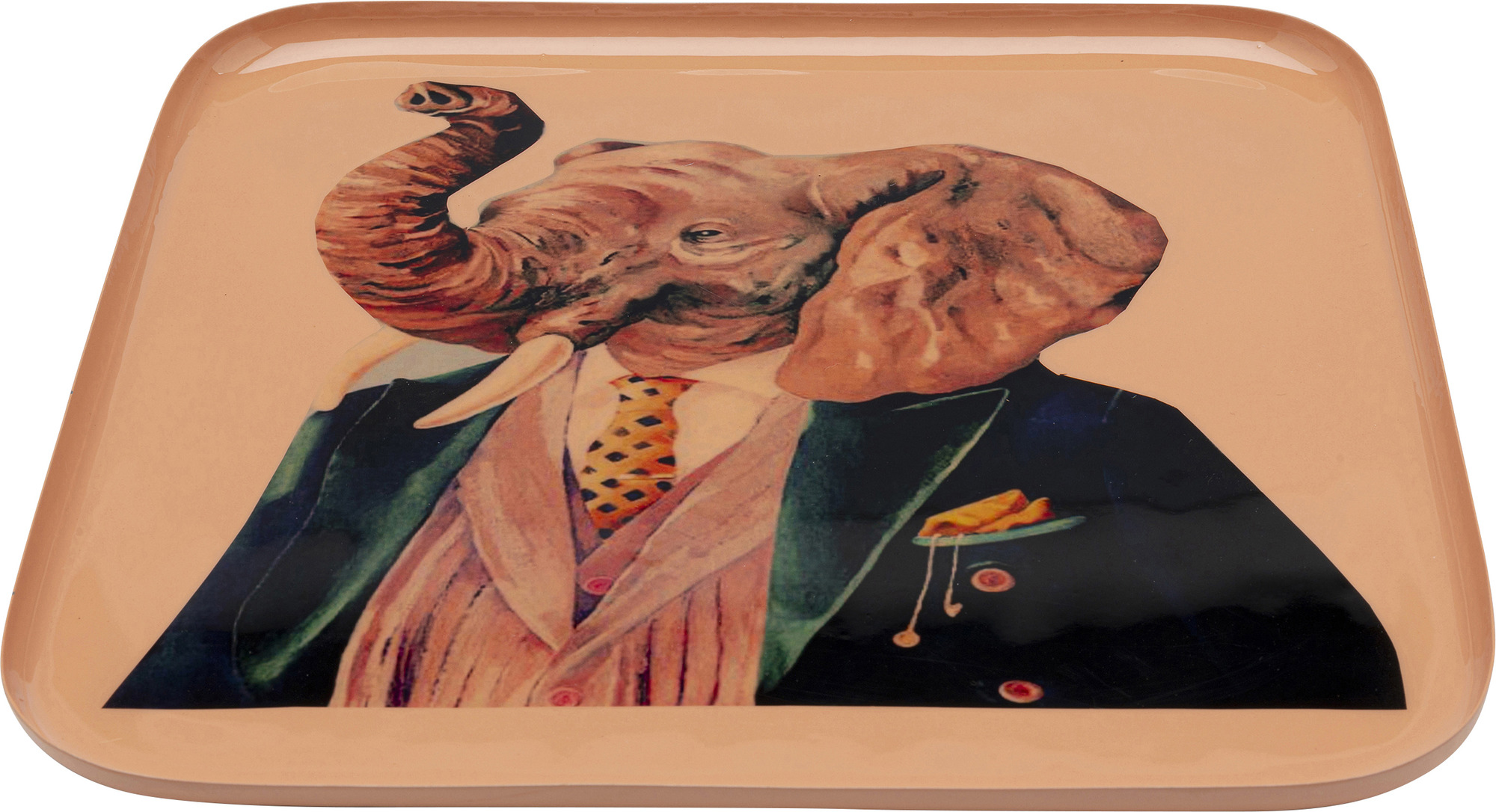produkt: Ego elefant i smoking bakke, 27x27cm
.