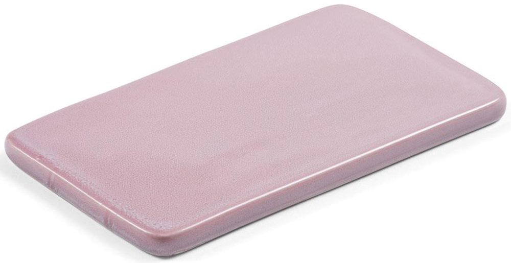 Taca z kamionki 22x13 cm różowa Outlet – obraz-1