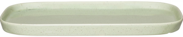 Taca z ceramiki owalna 36x23 cm zielona – obraz-1