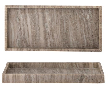 Taca z brązowego marmuru 38x18 cm – obraz-1
