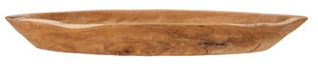 Tace w kształcie łódki z jasnego drewna 60x16 cm – obraz-1