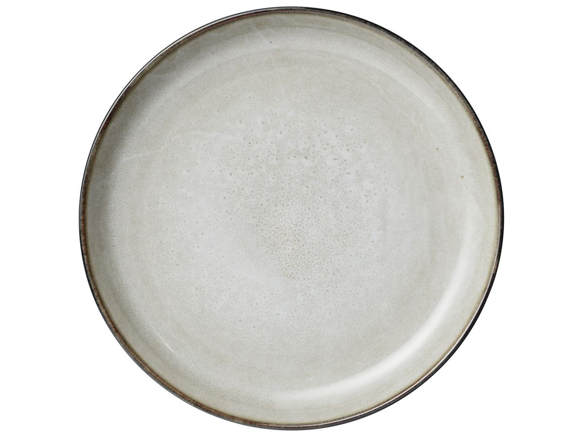 Talerz płaski okrągły Ø21 cm szary – obraz-1