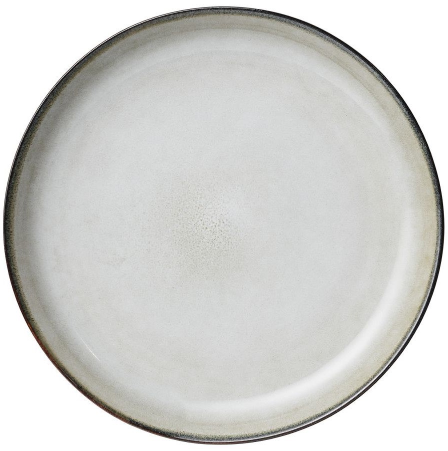 Talerz płaski okrągły Ø26 cm szary – obraz-1