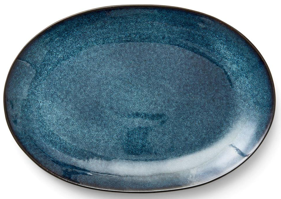 Talerz Bitz 36x25  cm niebieski  – obraz-1