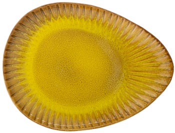 Talerz Cala 34x26 cm żółty – obraz-1
