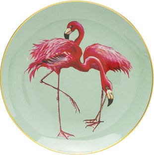 Talerz dekoracyjny Flamingo Group Ø27 cm kolorowy – obraz-1