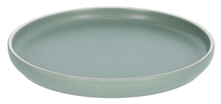 Talerz deserowy porcelanowy Ø22x3 cm zielony  – obraz-1