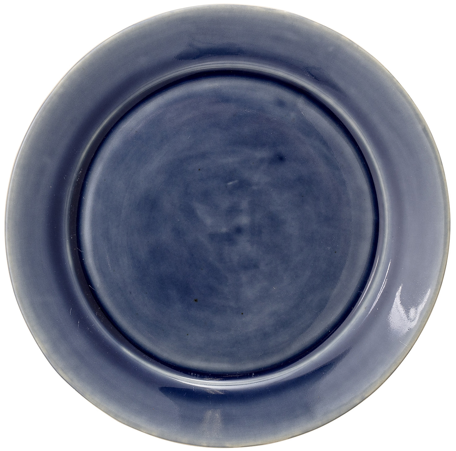 Talerz deserowy Ø20 cm niebiesko-beżowy – obraz-1