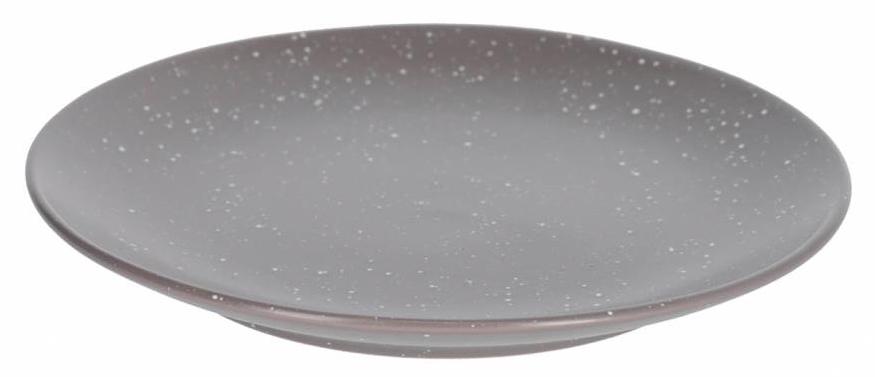 Talerz deserowy ceramiczny 21 cm ciemnoszary – obraz-1