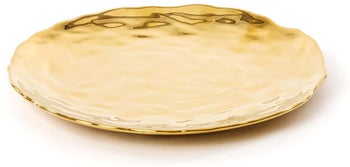 Talerz deserowy Fingers Ø22 cm złoty – obraz-1