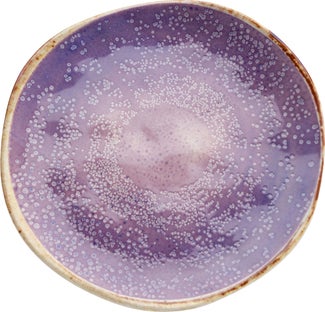 Talerz deserowy fioletowy Ø21 cm ceramika – obraz-1