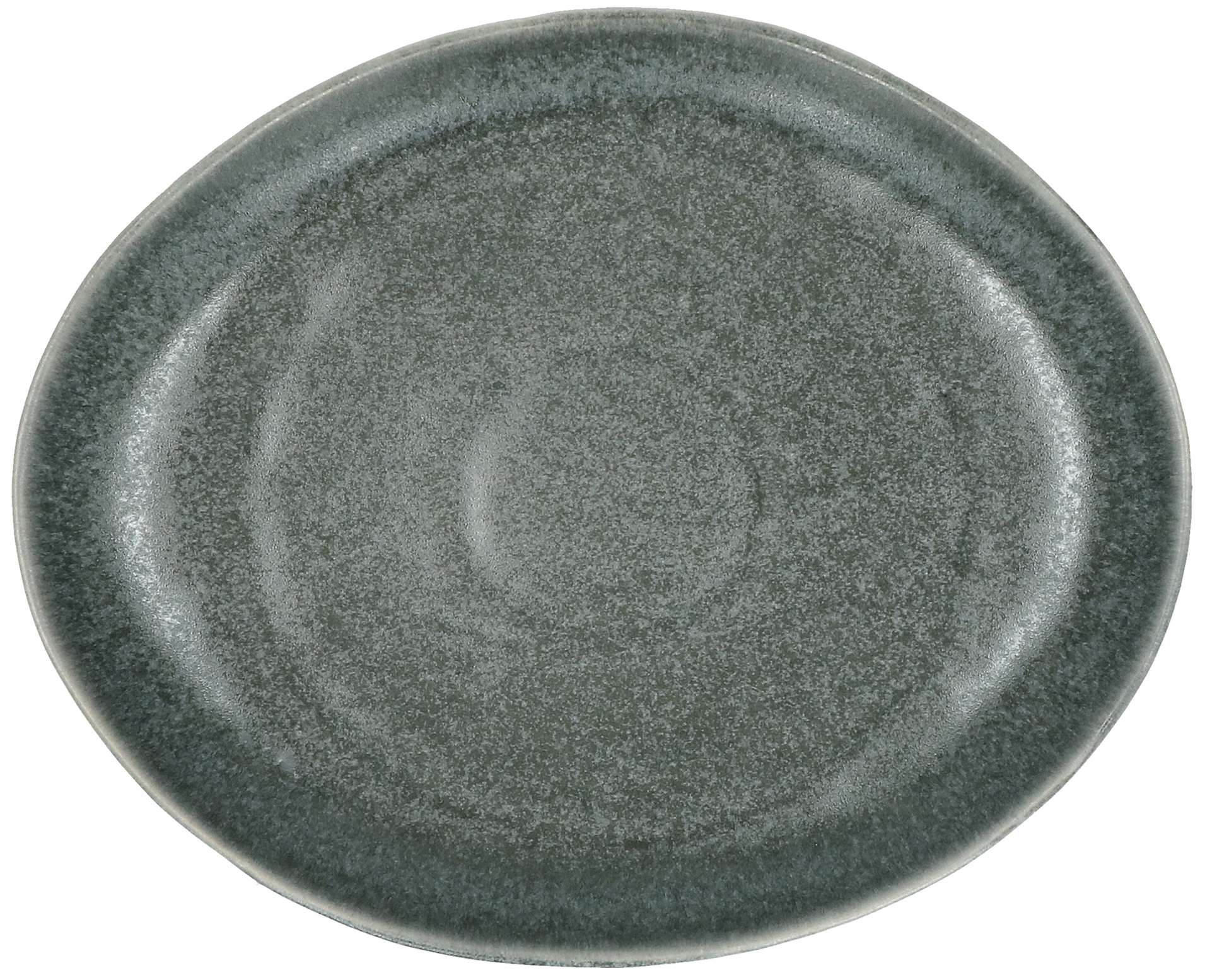 Talerz deserowy Galet 22x18 cm szaroniebieski – obraz-1