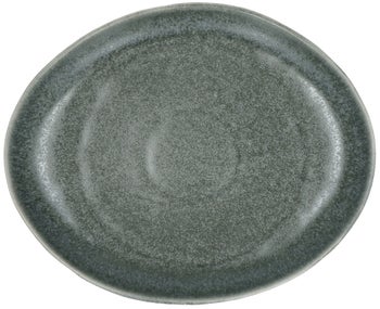 Talerz deserowy Galet 22x18 cm szaroniebieski – obraz-1