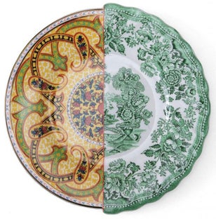 Talerz deserowy porcelanowy Ø20 cm dwukolorowy – obraz-1