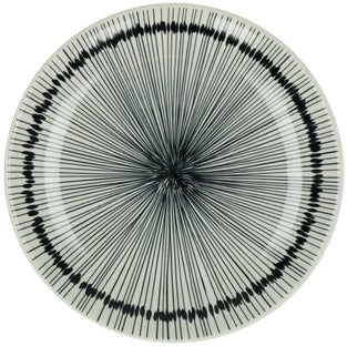 Talerz deserowy Jupon Ø22 cm czarno-biały – obraz-1