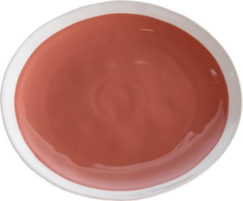 Talerz deserowy Ø20 cm różowo-biały – obraz-1