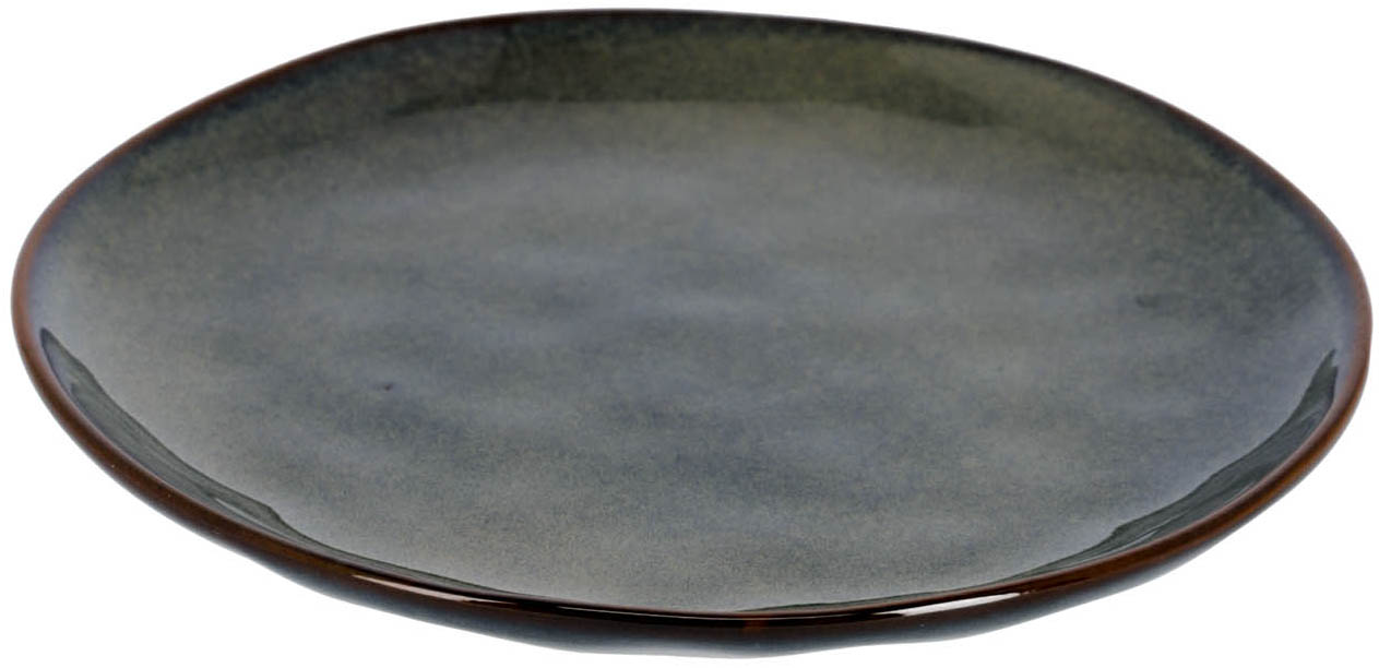 Talerz deserowy ceramiczny Ø21cm ciemnoniebieski – obraz-1