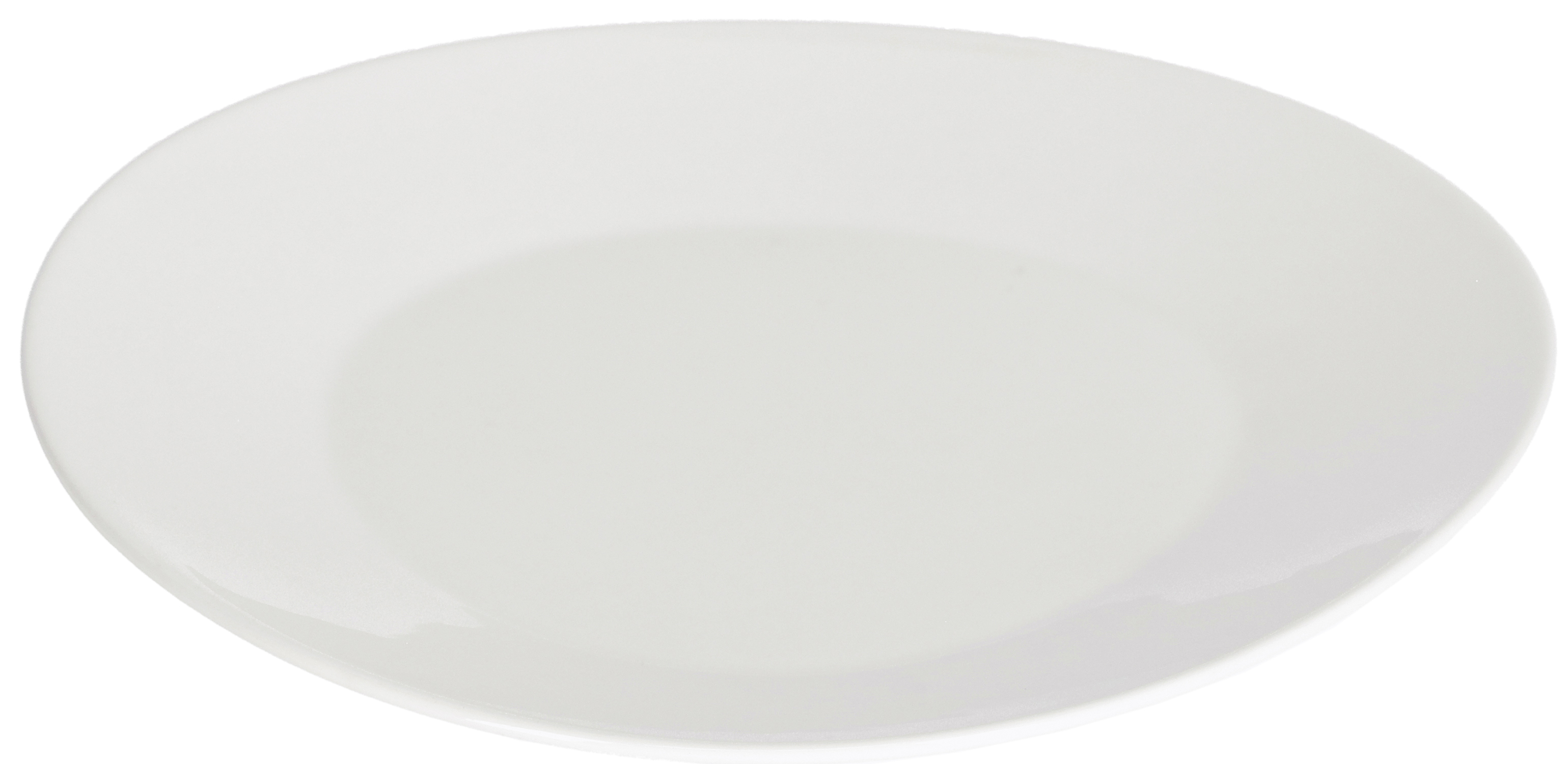 Talerz deserowy porcelanowy 22 cm biały  – obraz-1
